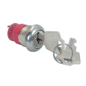 C&K Switch Keylock Lrg Sp 3POS 2KP