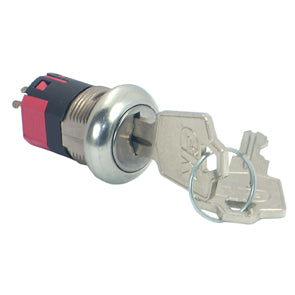 C&K Switch Keylock Lrg DP 2POS 2KP