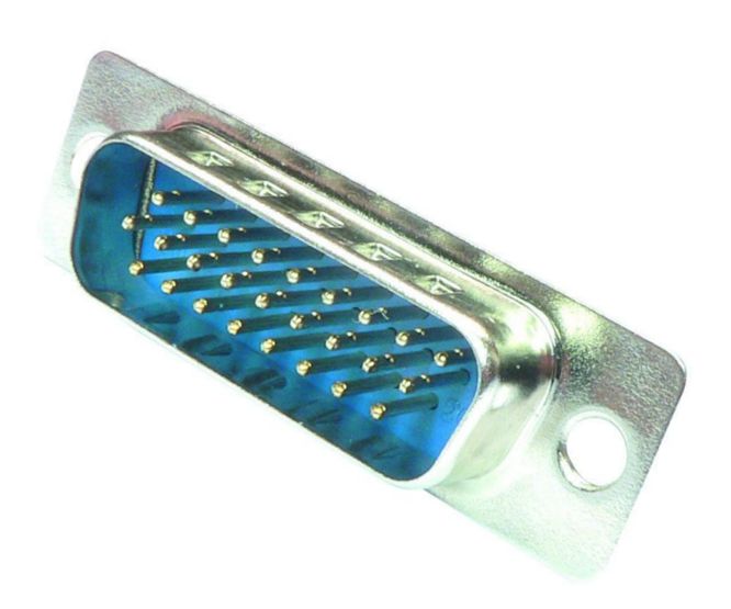 EIE Plug D-Sub 26W Vga Solder Terminals Metal Blue