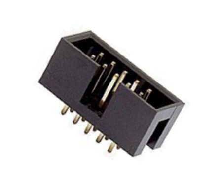 EIE Header Box Str PCB 6W 2.54mm Gold Plated - 340/TRAY