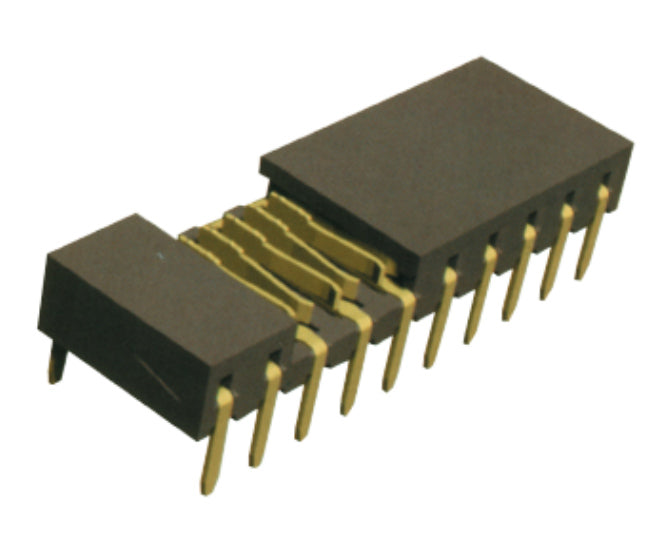 EIE Socket Sil Right-Angle 16-W 2.54