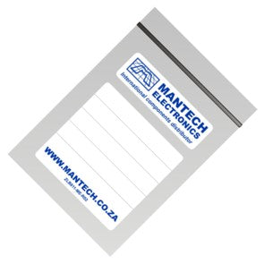 EIE Zip Seal Plastic Bag Med Mantech 80x110mm