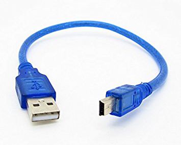EIE Lead USB a-Plug to 5P Mini B-Plug 1m Blue - 100/BAG