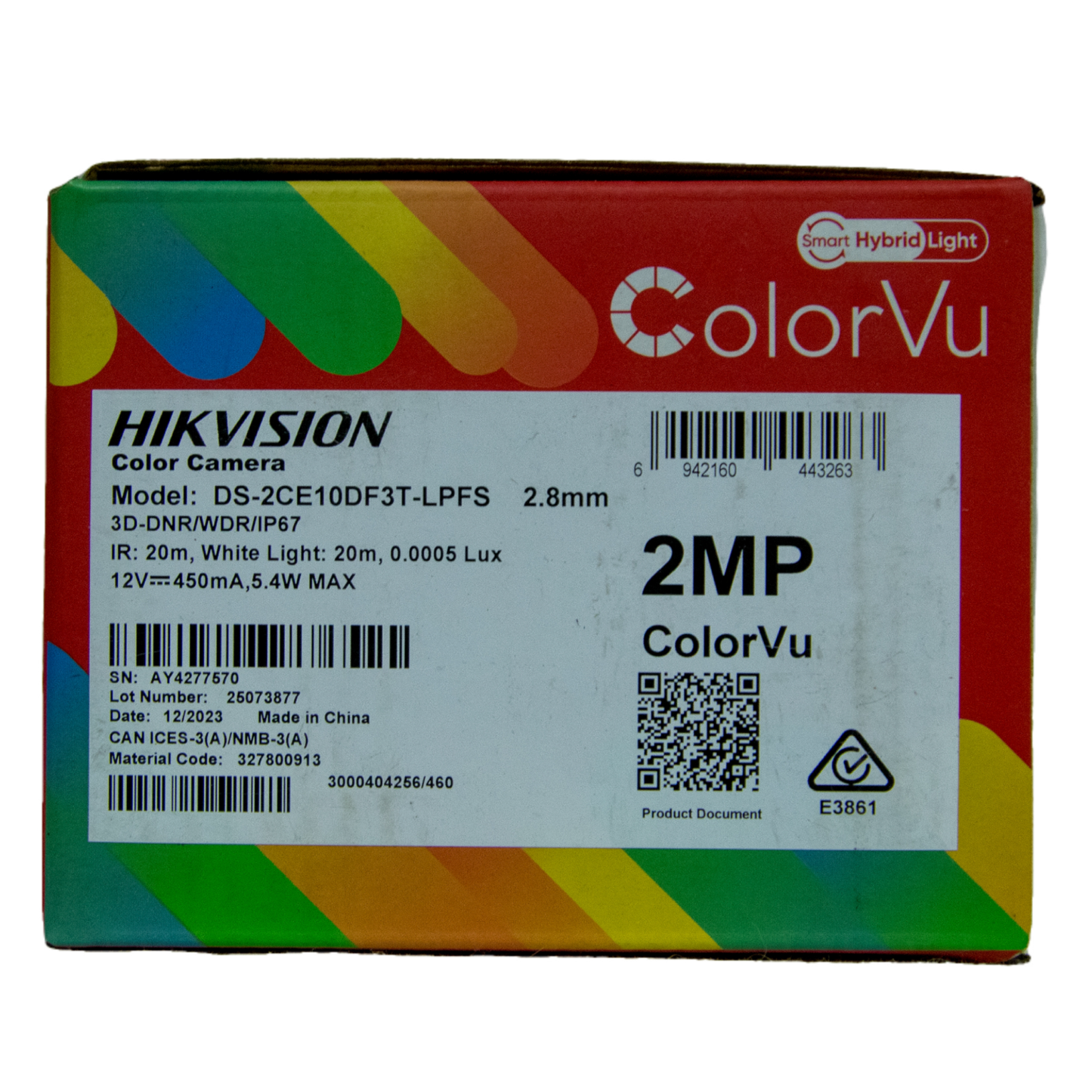 Hikvision HD-TVI ColorVu bullet camera for 24/7 color surveillance and home security solutions.