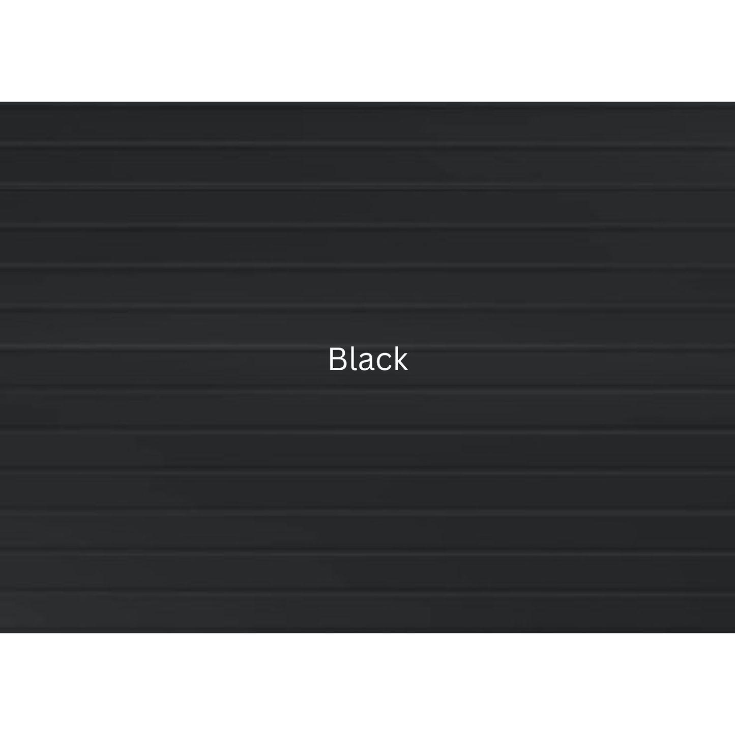 Aluminium sectional garage door with modern fluted panel design, corrosion resistant aluminium construction available in standard and caravan profiles - Black Colour