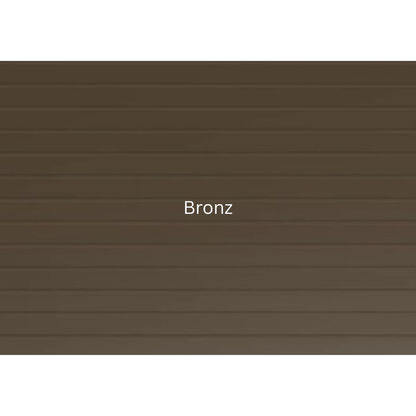 Aluminium sectional garage door with modern fluted panel design, corrosion resistant aluminium construction available in standard and caravan profiles - Bronz Colour