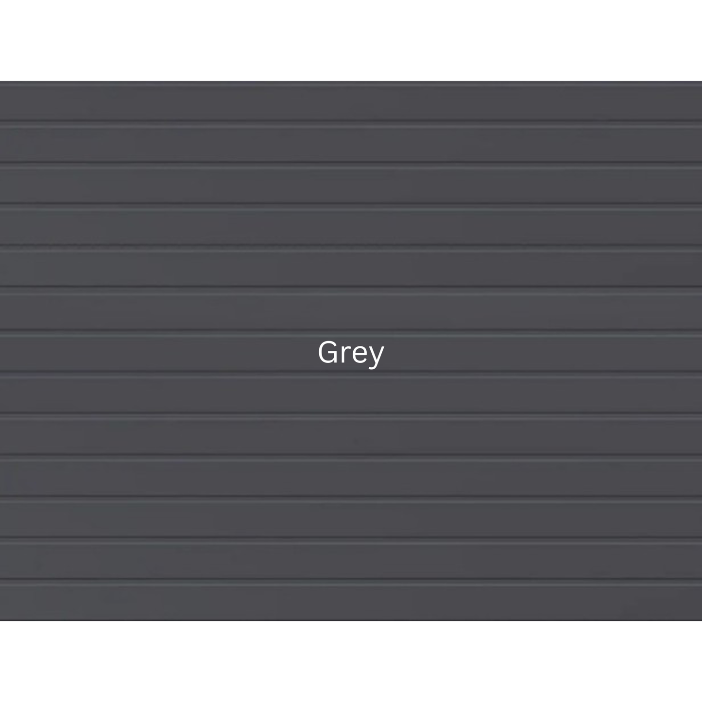 Aluminium sectional garage door with modern fluted panel design, corrosion resistant aluminium construction available in standard and caravan profiles - Grey Colour