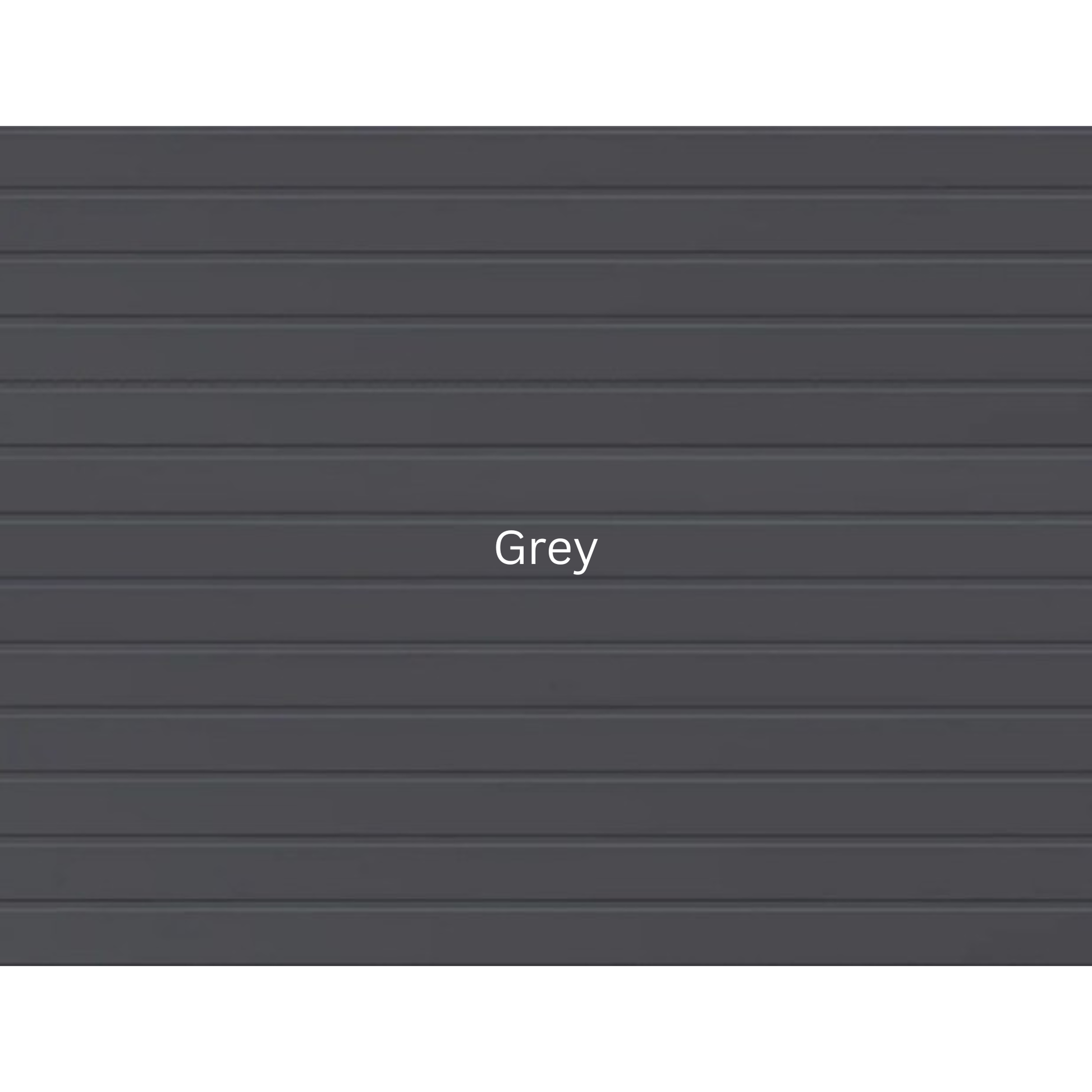 Aluminium sectional garage door with modern fluted panel design, corrosion resistant aluminium construction available in standard and caravan profiles - Grey Colour