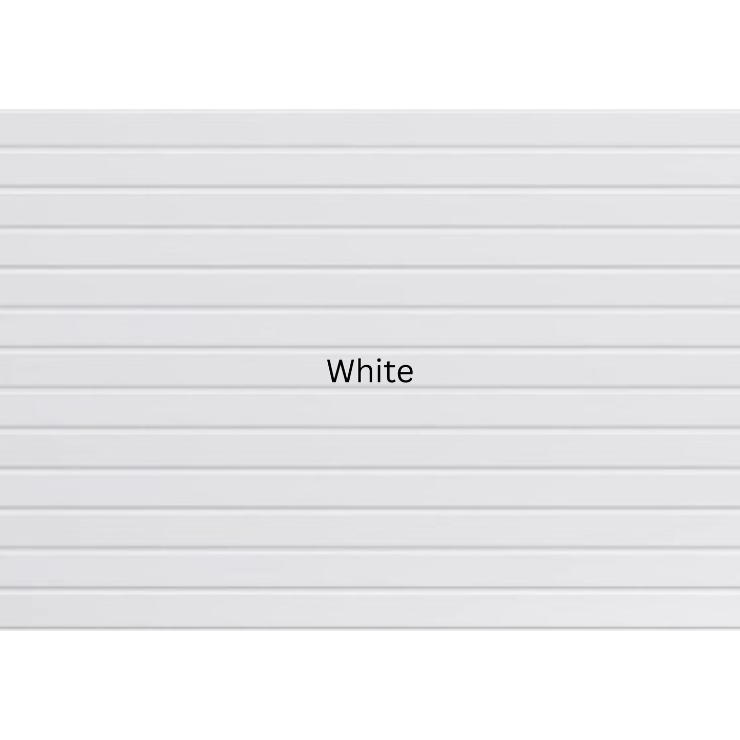 Aluminium sectional garage door with modern fluted panel design, corrosion resistant aluminium construction available in standard and caravan profiles - White Colour