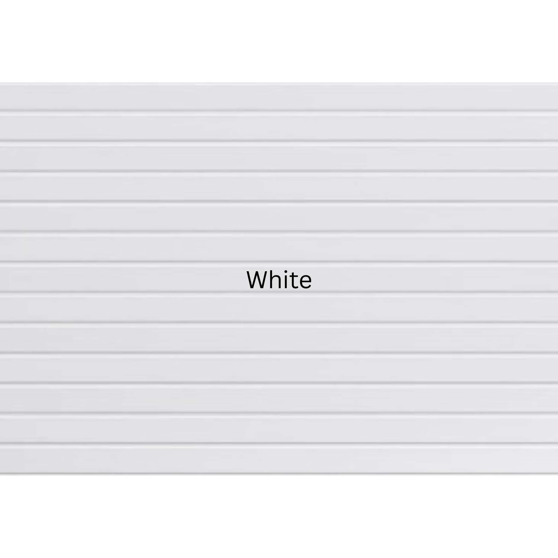 Aluminium sectional garage door with modern fluted panel design, corrosion resistant aluminium construction available in standard and caravan profiles - White Colour