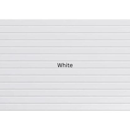 Aluminium sectional garage door with modern fluted panel design, corrosion resistant aluminium construction available in standard and caravan profiles - White Colour