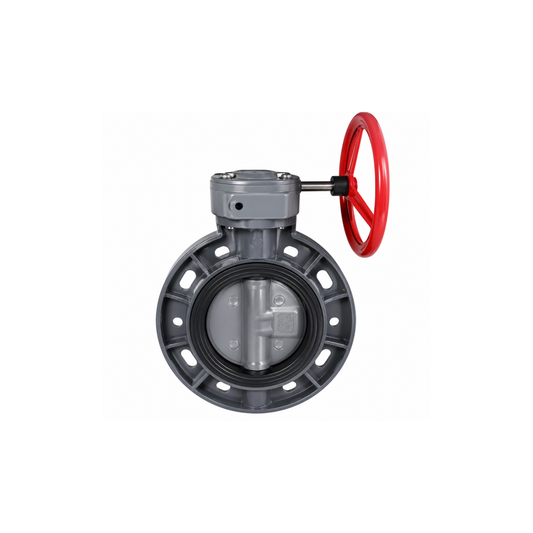 PVC gearbox operated wafer type butterfly valve