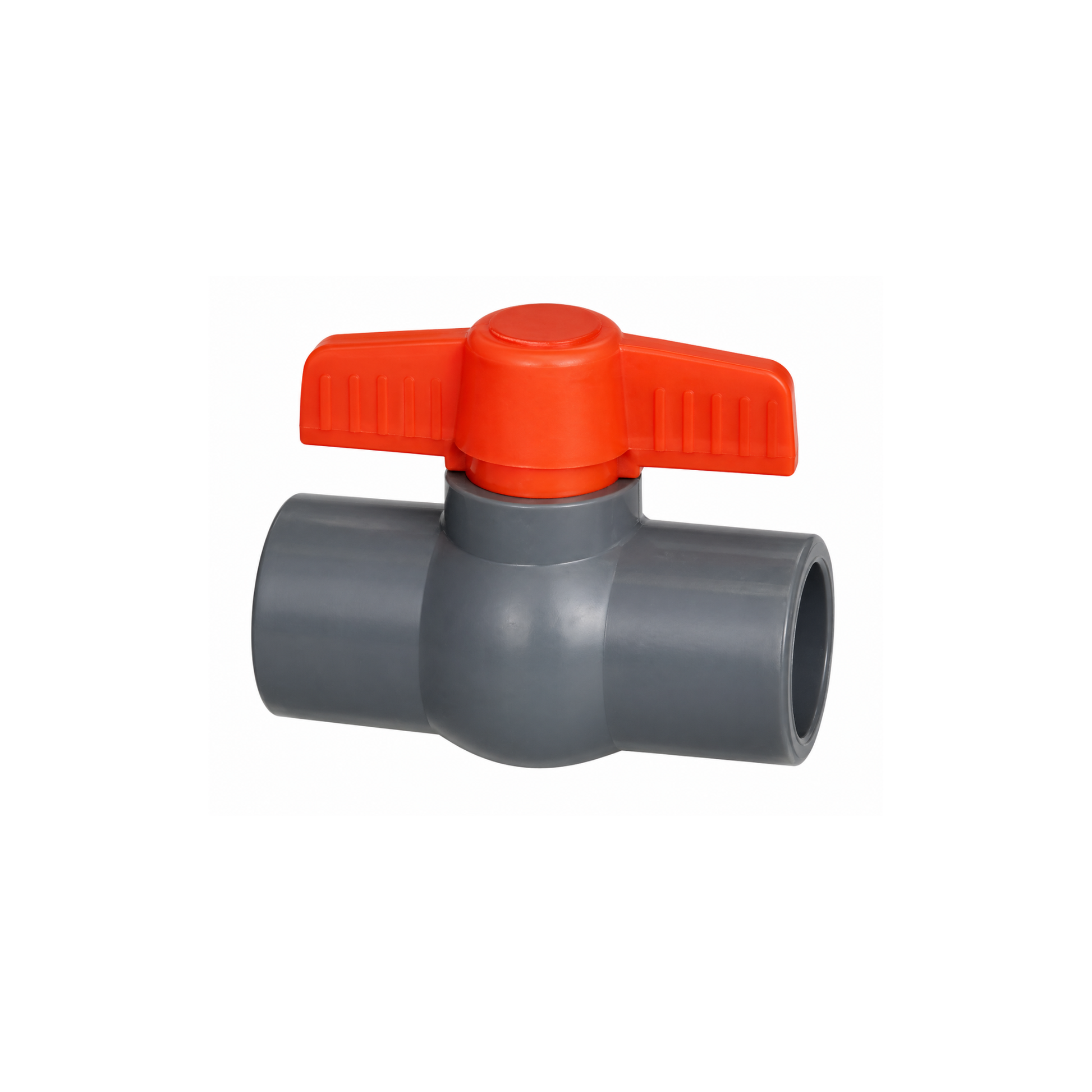 Compact PVC ball valve VCO with plain socket and BSP thread options