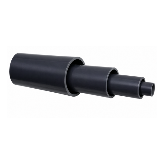 Grey PVC plain pressure pipe PN16 in 5 metre length