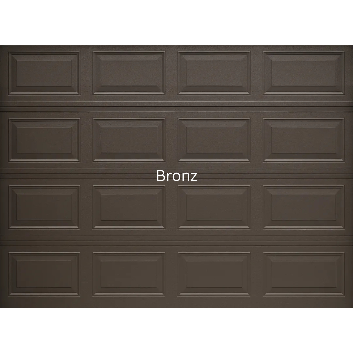 Raised and field steel sectional garage door with classic panel design, heavy duty steel construction, available in multiple colours for single, double and caravan garages - Bronz Colour
