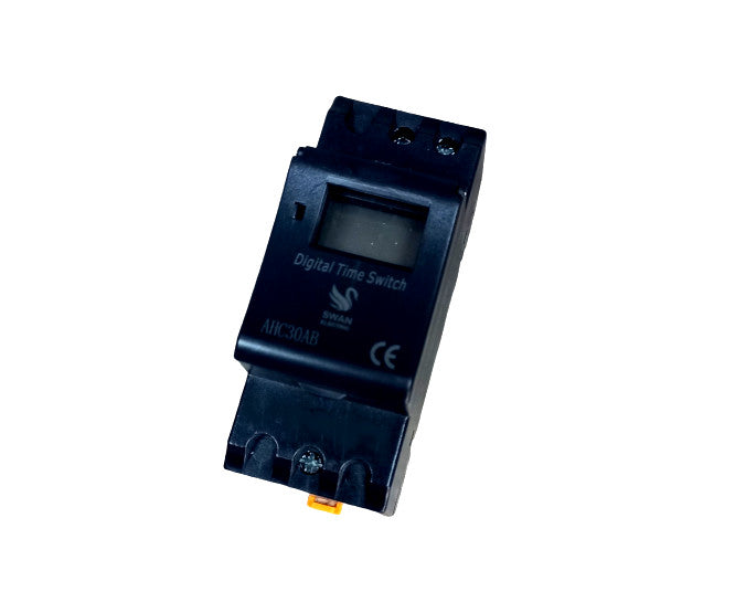 Swan Electric 220VAC Digital Weekly Programmable Timer 30A Black